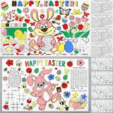 Manteles De Papel De Actividades De Pascua Para Niños 43 X 2