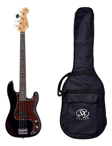 Contra Baixo 4 Cordas Sx Spb62 Preto Precision Bass Com Bag