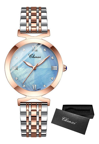 Reloj Chenxi 091m Simple Y Elegante De Cuarzo Con Diamantes