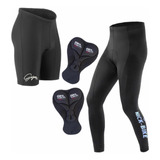 Kit Calça Bermuda/short Ciclista C/ Forro Gel Roupa Ciclismo