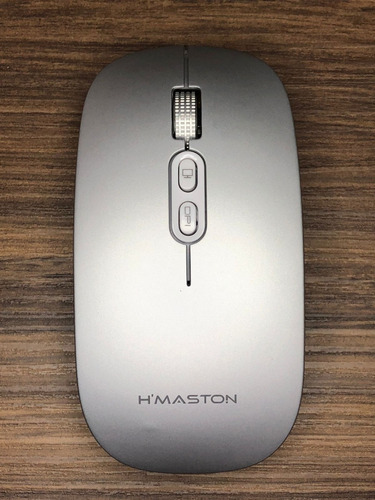 Mouse Hmaston Wireless Recarregável 2.4 Ghz Sem Fio E-1400 Cor Prata