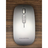 Mouse Hmaston Wireless Recarregável 2.4 Ghz Sem Fio E-1400 Cor Prata