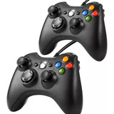 2 Controles Para Xbox 360 Pc Computador C/fio Joystick Gamer