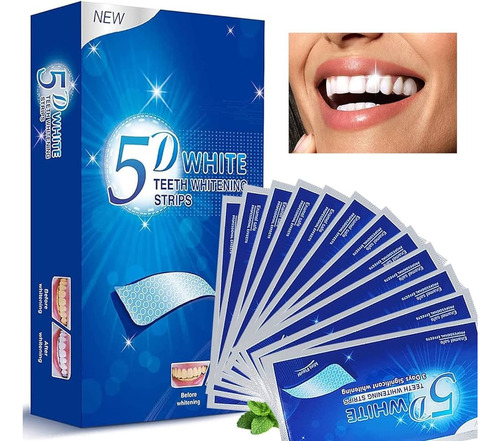 Tiras De Gel Para  Blanqueamiento  Dental 7 Pares  5d  White