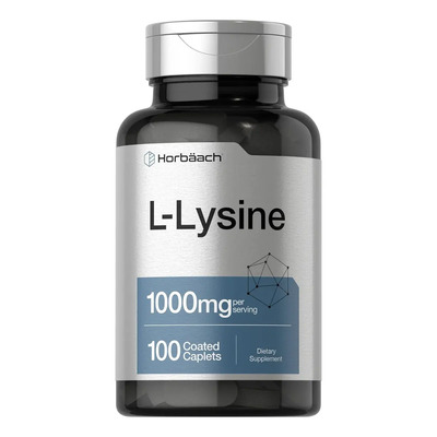 Suplemento Nutricional Horbaach L-Lisina 1000mg 100 Cápsulas Vegetariano Sin Gluten | Envío gratis