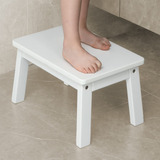 Houchics Taburete De Madera Para Niños Taburete Blanco Para