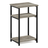 Just 3tier Metal Frame End Table With Storage Shelves, ...