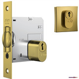 Fechadura Trinco Rolete Porta Pivotante 1005 Quadrada Gold