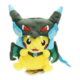 Peluche Pokemon Pikachu Con Gorra Mega Charizard X