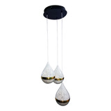 Lampara Led Colgante Moderna 54w Diseño Gotas De Agua 3 En 1 Color 3 Tonos De Luz En Uno, Frio, Neutro Y Calido