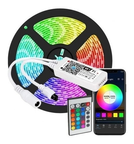 Cinta Luz Led Bluetooth 5 Metros Rgb Multicolor Con Control