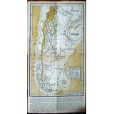 Mapa Antiguo Fisico Argentina 1930 20x40 Cms Sierra Montaña