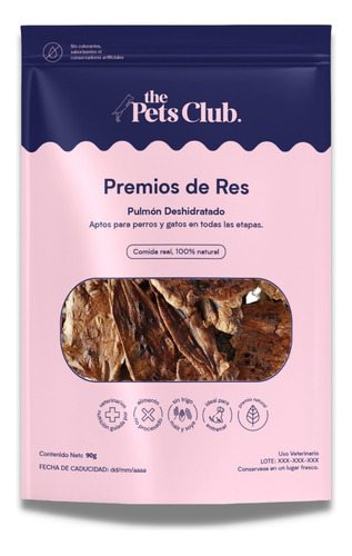 Premio 100% Natural Para Perros- Pulmón De Res-thepet'sclub