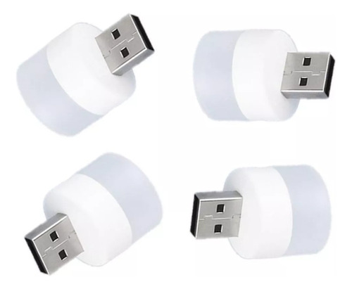 Mini Foco Luz Led Lampara Usb De Noche Lap,lectura  1w 4 Pzs