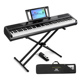 Mustar Piano Digital Con 88 Teclas Ponderadas Con