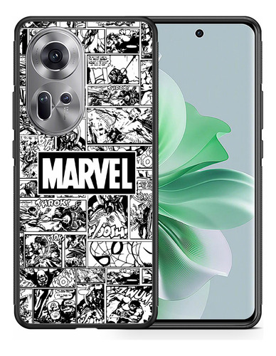 Funda Oppo Reno 11 5g Anime Manga Comics Super Heroes Arte 