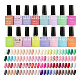 Kit De 9 Esmaltes Semipermanentes Top Coat, Base Coat,primer