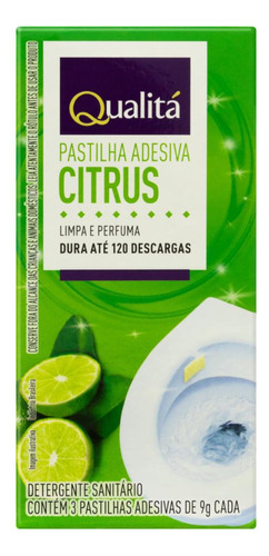 Pastilha Adesiva Citrus Qualitá 3 Unidades 9g Cada