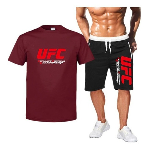 Kit Camiseta + Shorts Venum Ufc Muay Thai Jiu Jitsu Mma Luta