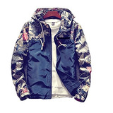 Banana Bucket Floral Bomber Jacket Hombres Hip Hop Slim Fit