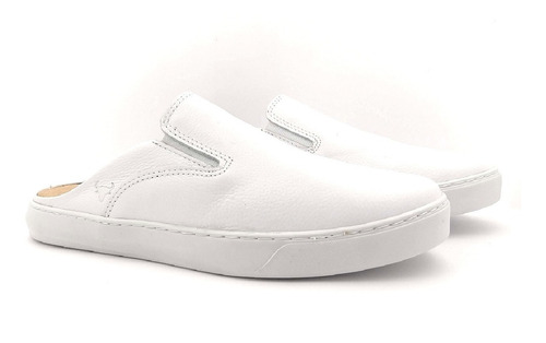 Sapato Mule Iate Slip On Sapatênis Couro Legítimo Conforto