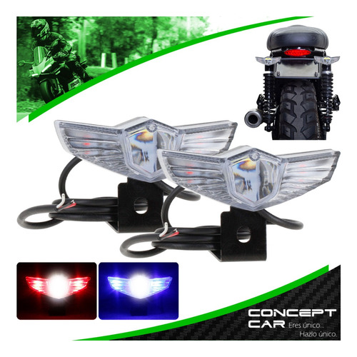 Par Luz Stop Para Motocicleta Universal Led Estrobo Alas