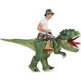 Disfraz Inflable De Dinosaurio Montando T-rex, Traje Di...