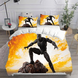 Juego De Ropa De Cama Niños Black Panther Funda De Almohada