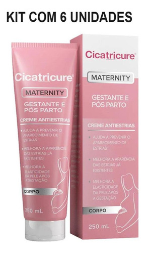 Kit Cicatricure Maternity Creme Antiestrias C/ 6un De 250ml