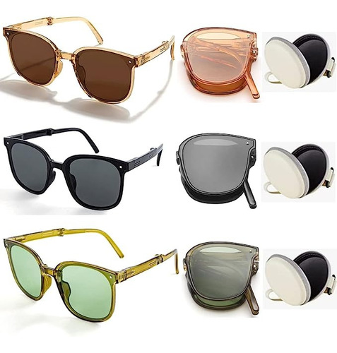 3piezas Gafas De Sol Polarizadas Con Protección Uv Plegables