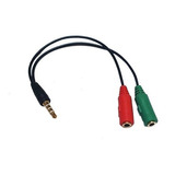 Cable Convertidor 2x1 Adaptador Audio Y Microfono 3.5mm Ps4