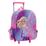 Mochila Barbie Con Carro Jardin 12p 35608 Color 35608 Violeta