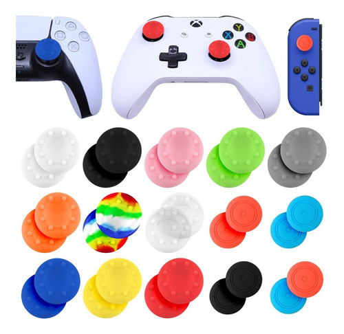 10 Gomas Thumb Para Xbox One X S Series Ps5 Joystick Silicón