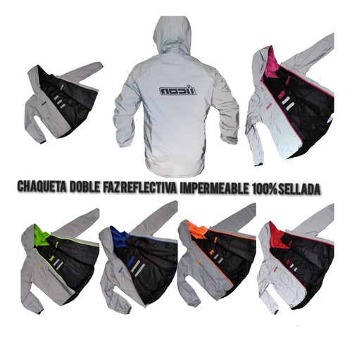 Chaqueta Reflectiva Impermeable 100% Motocicleta 