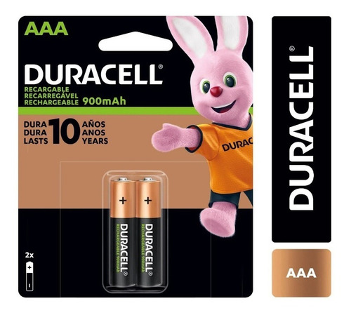 Pila Recargable Duracell Triple Aaa 2 Unidades 