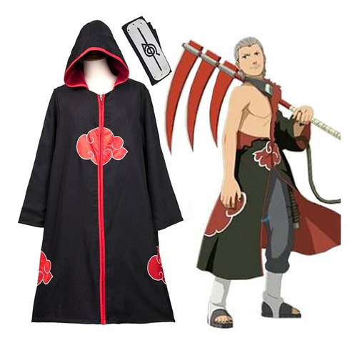 Naruto Akatsuki/uchiha Itachi Cape+diadema Para Niño