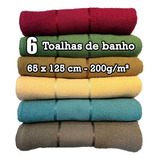 Kit 6 Toalhas De Banho 0,65 X 125 Cm Atacado Promoção