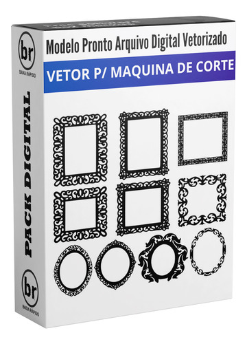 Pacote Vetores Moldes De Espelho Laser Router Cnc