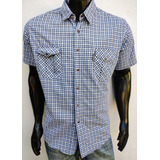 Camisa Rever Pass M/c Con Broches Negros Talle L 