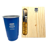 Set Asado C Cubiertos Madera Y Vaso 1 Litro Talleres Cordoba