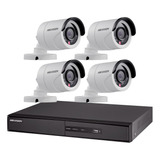 Kit Seguridad Hikvision Full Hd Dvr 8 + 4 Camaras 2mp 1080p Exterior Infrarrojas + Ip Visualiza X Celular P2p Cctv