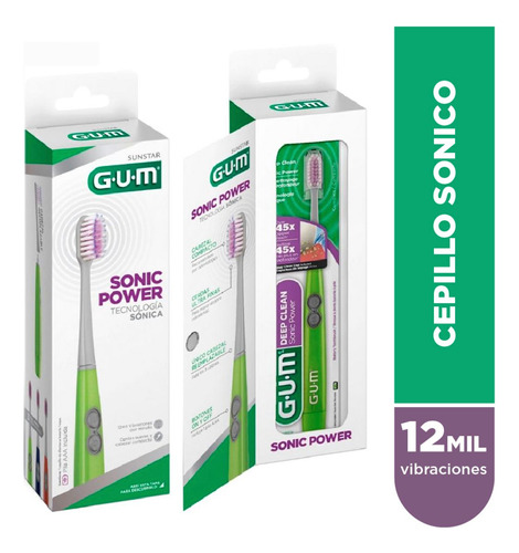 Cepillo Dental Gum Sonic Power Deep Cleancon Pila 4100