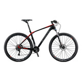 Bicicleta Mtb Fibra De Carbono Sava Deck 2.0 Aro 29 M Y L Color Negro/rojo Tamaño Del Cuadro 19