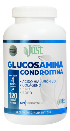 Glucosamina Condroitina Premium Justfx 120 Cápsulas