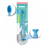 Escova Dental Kess Pro Kids Com Ventosa Azul Cód.2067