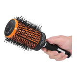 Kit 5 Escovas Térmica Profissional Cabelo Vazadas Laranja