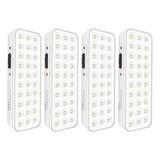 Set X4 Luces De Emergencia Led Batería Gadnic Portátil 6500k