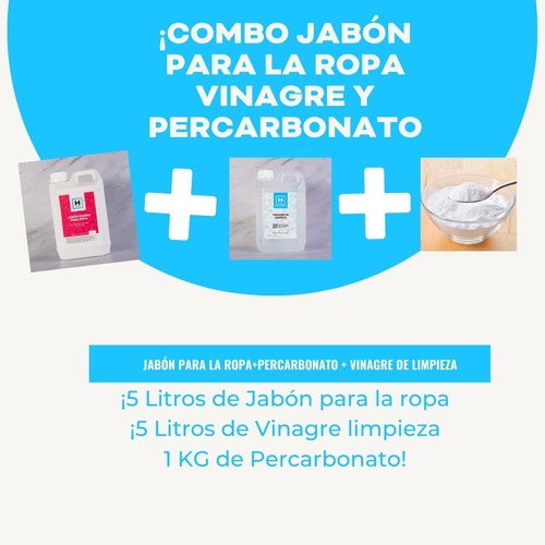 Combo Jabón Para La Ropa+ Percarbonato + Vinagre