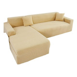 Cubre Sillón L Para Sofá Elástico 4+3 Cuerpo Cuadrille