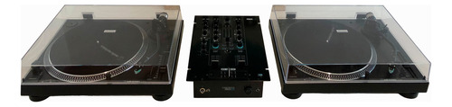 Bandeja Giradiscos At-lp120 + Mezclador Reloop Rmx-22i